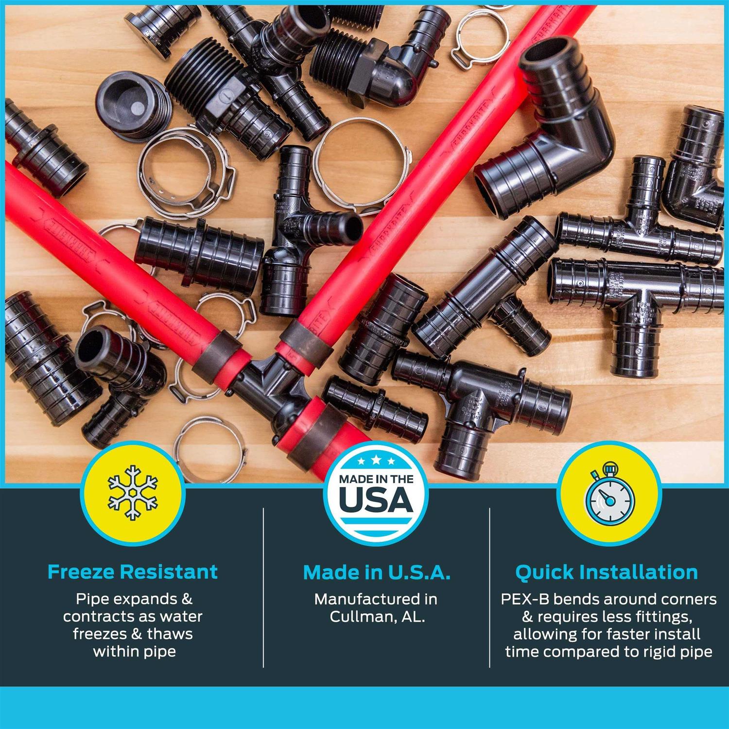 SharkBite PEX Pipe Tubing Red 1/2 x 100 - Image 3