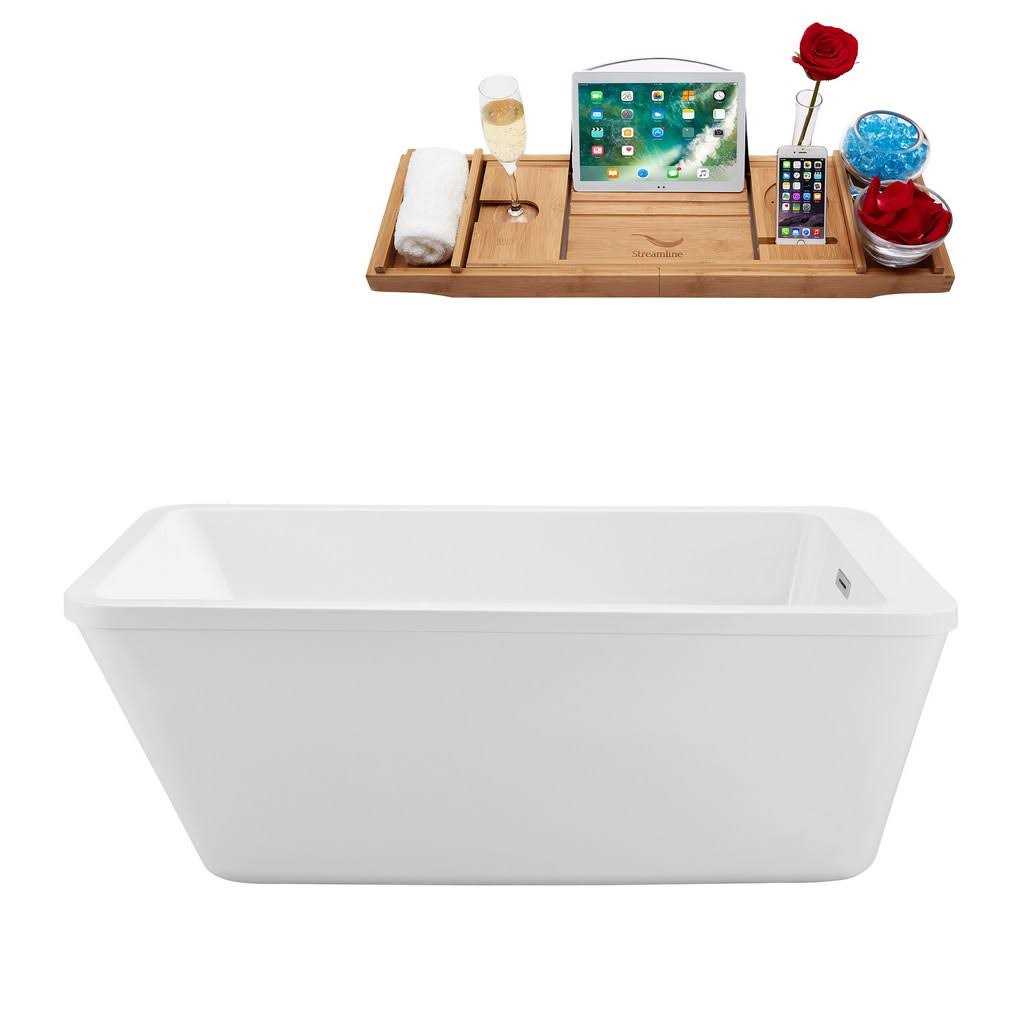 Streamline Soaking Freestanding Tub and Tray With Internal Drain - Image 4