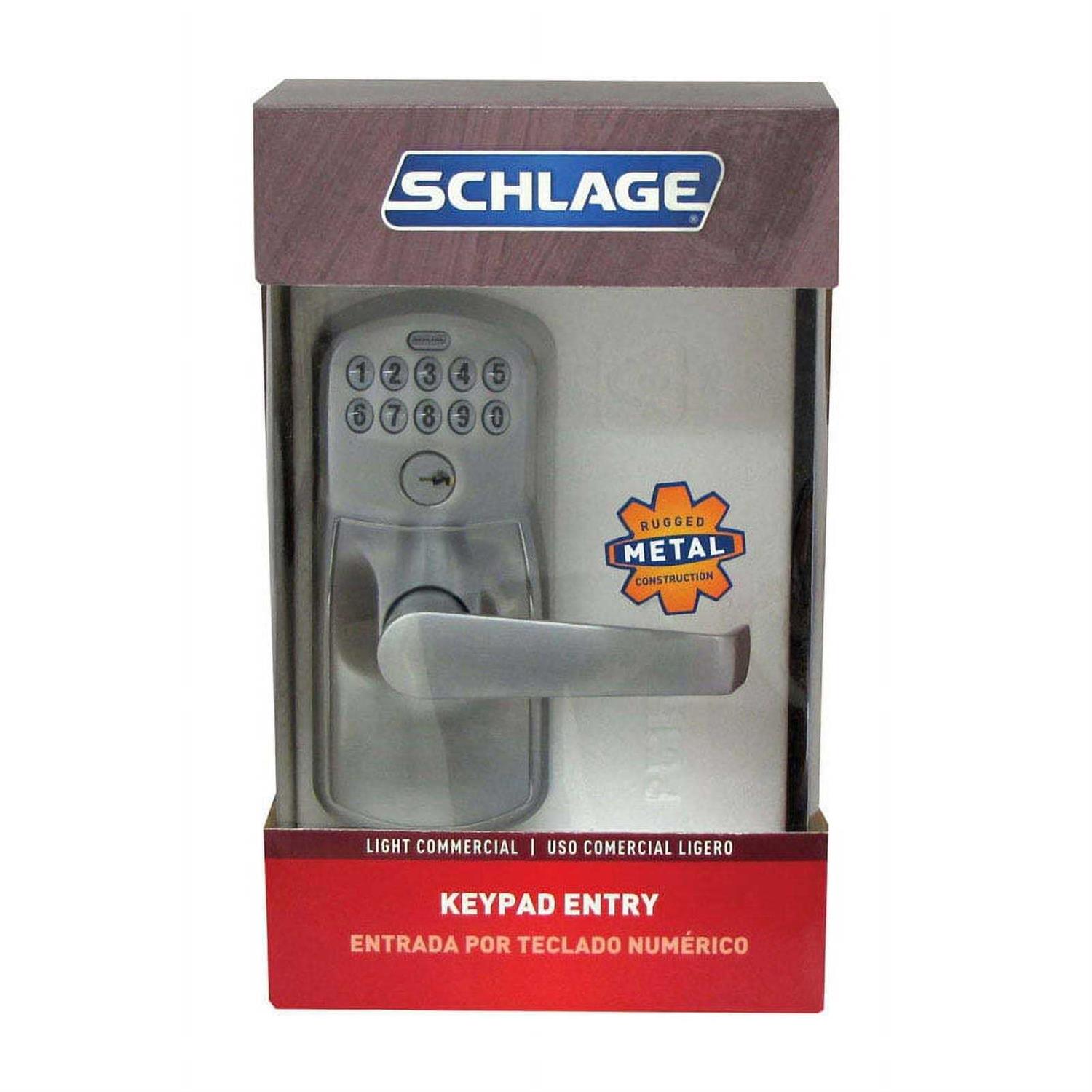 Schlage Satin Chrome Steel Electronic Keypad Entry Lock - Image 3
