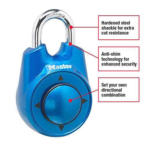 Master Lock 1500iD Locker Lock Set Your Own Directional Combination Padlock - Image 5