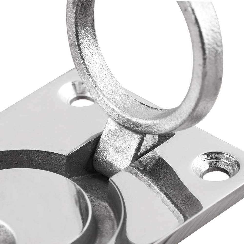 bestgle 2pcs flush ring pull handles stainless steel boat hatch latch cabinet flush Mount lifting ring pull handle with 8pcs - Image 5