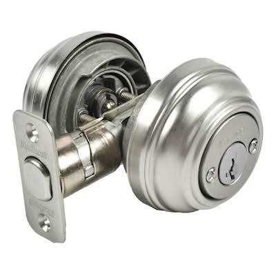 Kwikset SmartKey Satin Nickel Metal Deadbolt - Image 3