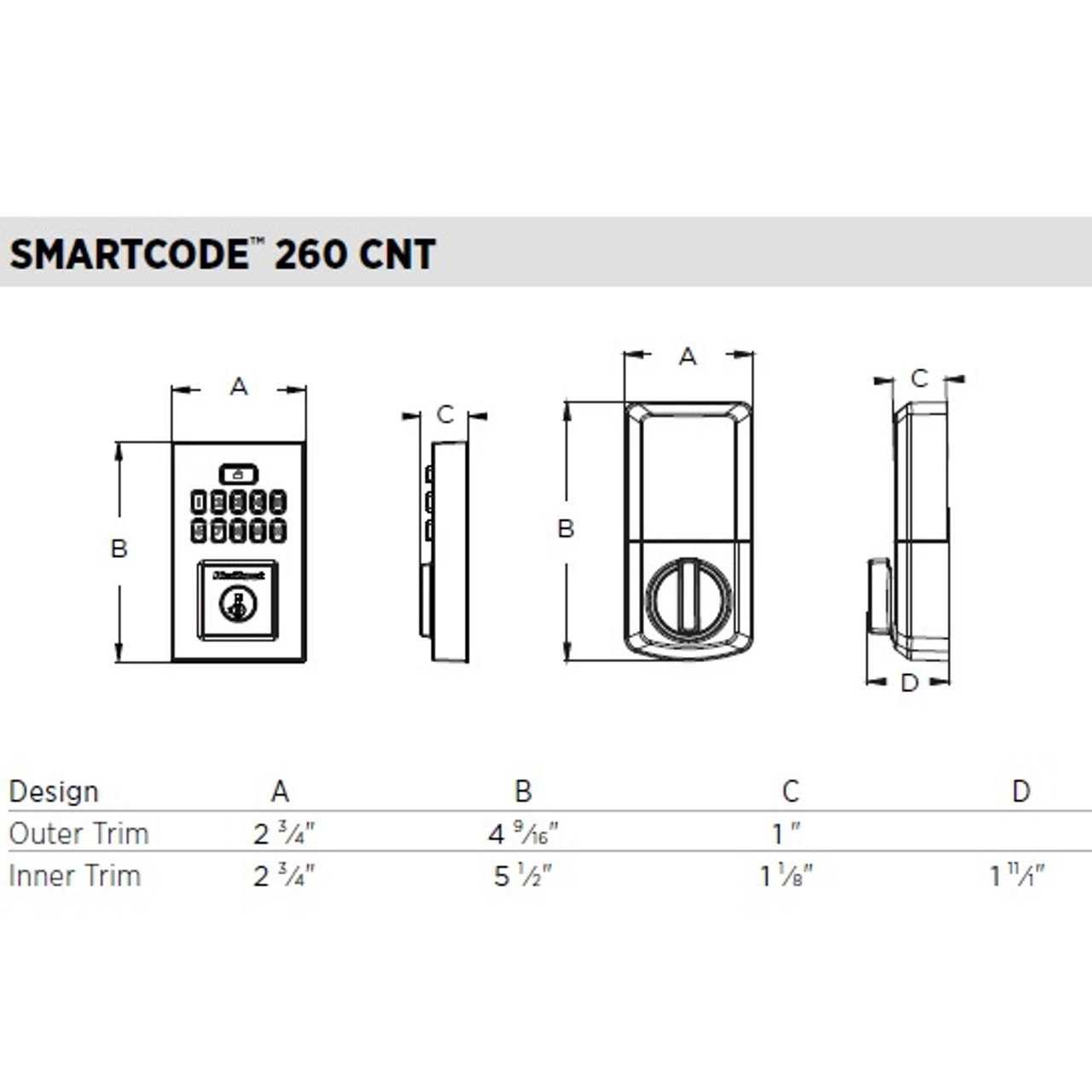 Kwikset Signature Series Contemporary SmartCode Matte Black Electronic Deadbolt 992600-006 - Image 5
