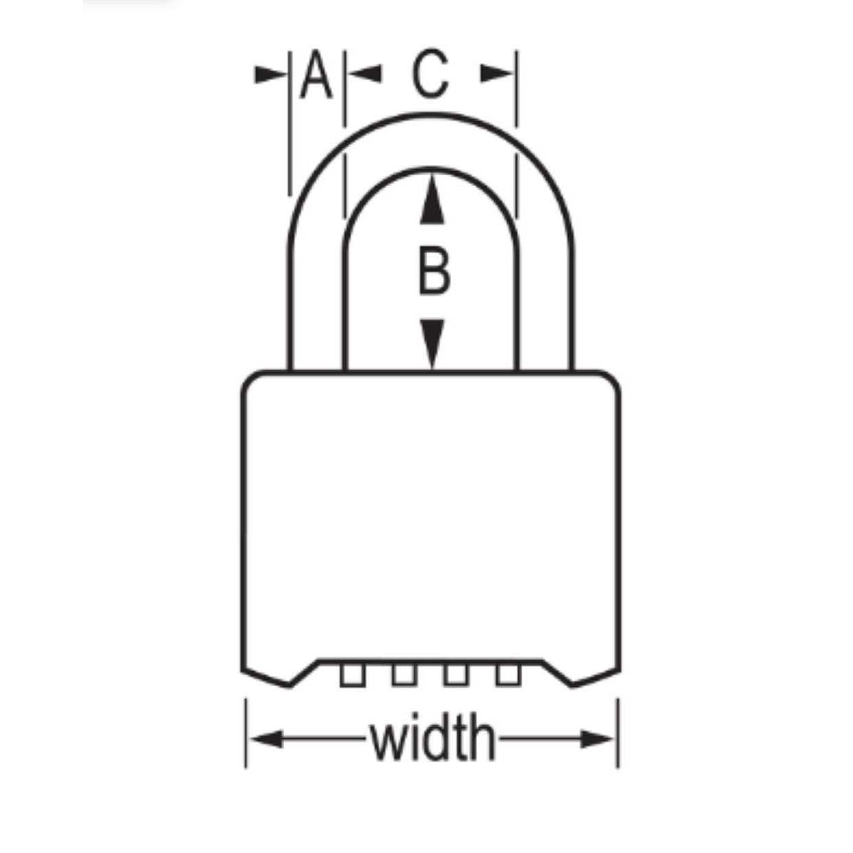 Master Lock 175LH Resettable Combination Padlock, 2 1/4 Shackle - Image 4