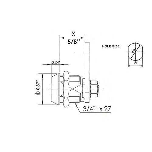 bouti1583 for Homak Toolbox Lock Replacement Lock Tubular Cam Lock 2 Keys per Lock w/Cover 12-6 Key Pull - Image 5
