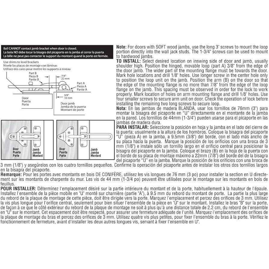 Defender Security Swing Bar Door Guard with Lock - Image 3