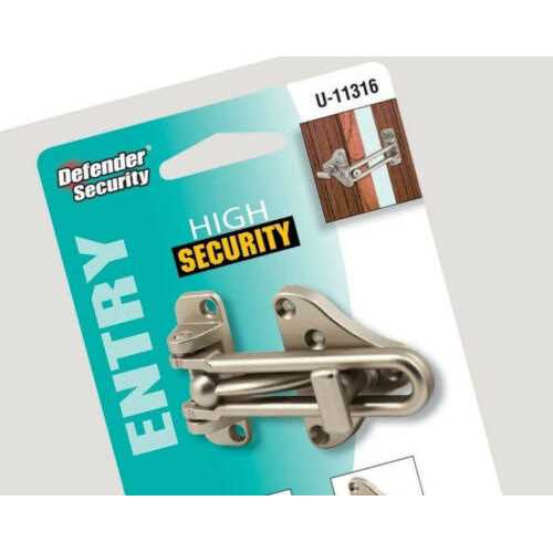 Defender Security Swing Bar Door Guard with Lock - Image 4
