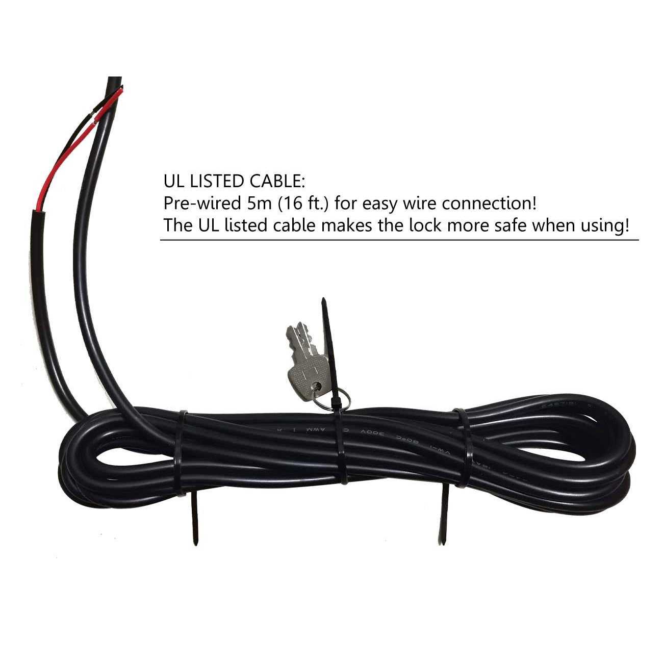 Mageway 24VDC Heavy Duty Automatic Electric Gate Lock for Swing Gate Opener Gate Operator Automatic Gate Openers - Image 5