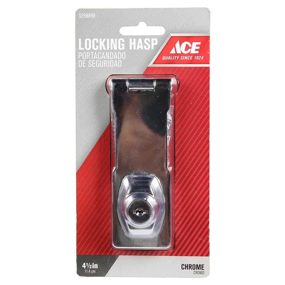 Ace Chrome 4-1/2 in. L Keyed Hasp Lock - Image 5
