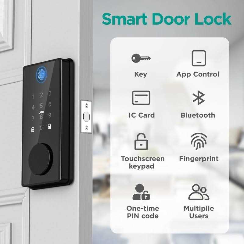 Smart Lock Fingerprint Door Lock DINSTECH 5-in-1 Keyless Entry Door Lock - Image 3