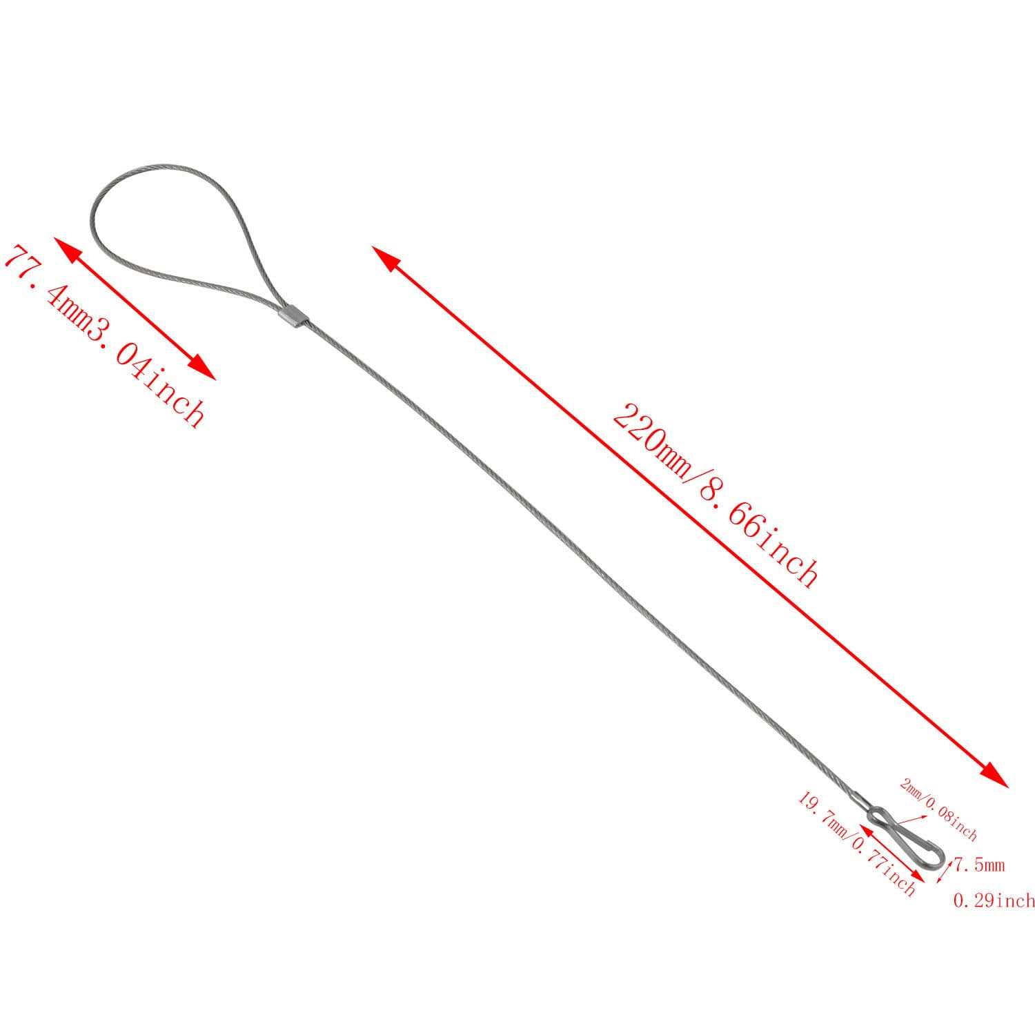 DGBRSM 2pcs Stainless Steel Adjustable Gate Latch Cable Pull Gate Latch Pull Gate Latch String Fence Gate Pull Lock Latch Gate Opener for Metal - Image 4