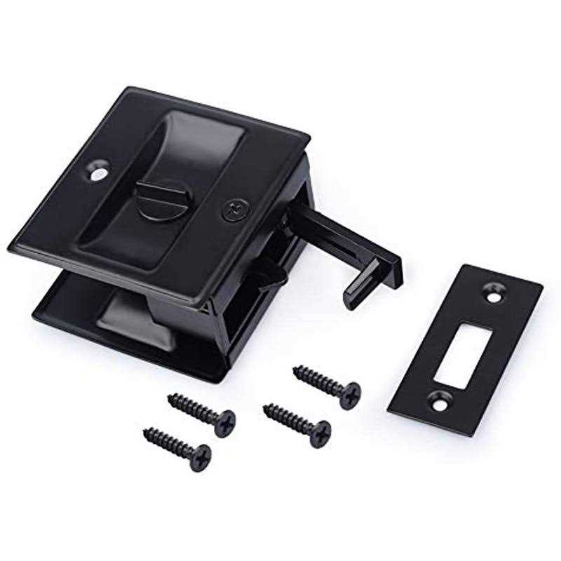 HOMOTEK Privacy Sliding Door Lock with Pull Replace Old Or Damaged Pocket Locks Hardware Quickly and Easily - Image 4