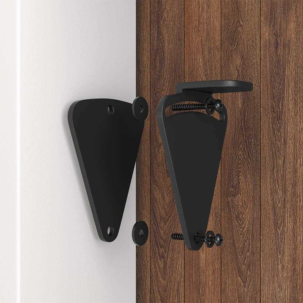 WINSOON Barn Door Lock Hardware Black Steel Sliding Privacy Latch for Closet Shed Pocket Doors Wood Gates - Image 3