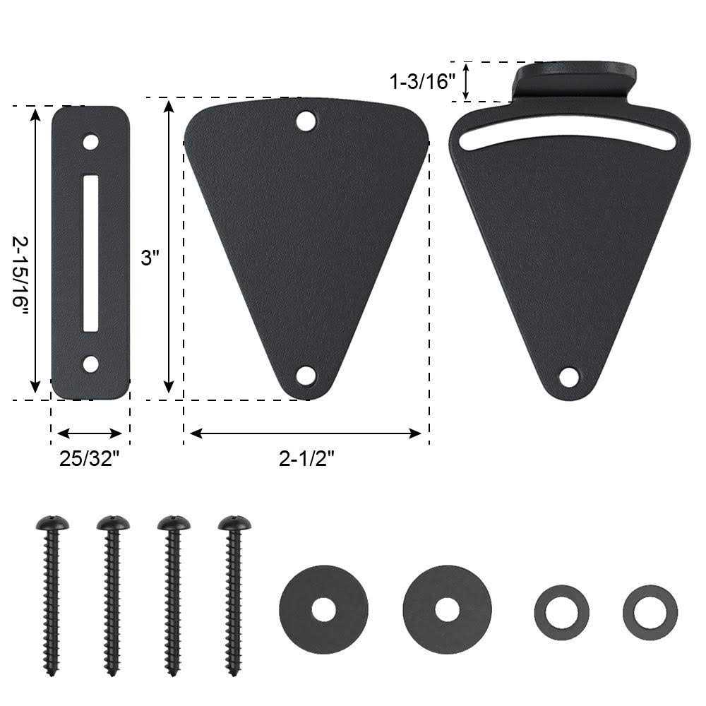 WINSOON Barn Door Lock Hardware Black Steel Sliding Privacy Latch for Closet Shed Pocket Doors Wood Gates - Image 4