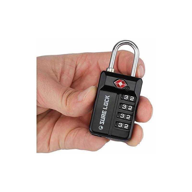 SURE LOCK TSA Approved Travel Luggage Locks Open Alert Combination Lock for School Office Gym Locker,Toolbox - Image 5